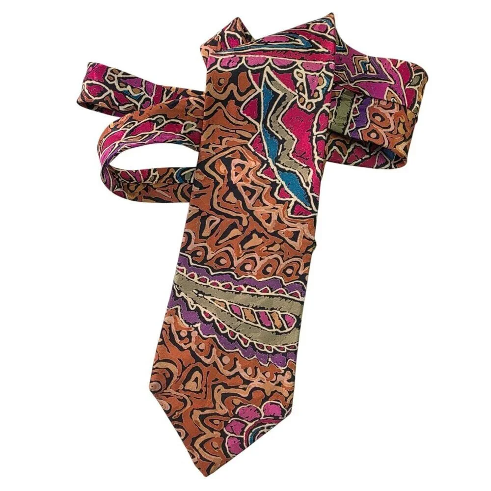 J Blades 90s Handmade 100% Silk Tie 3.75